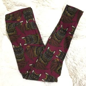 Lularoe OS Cat Owl Fox Leggings